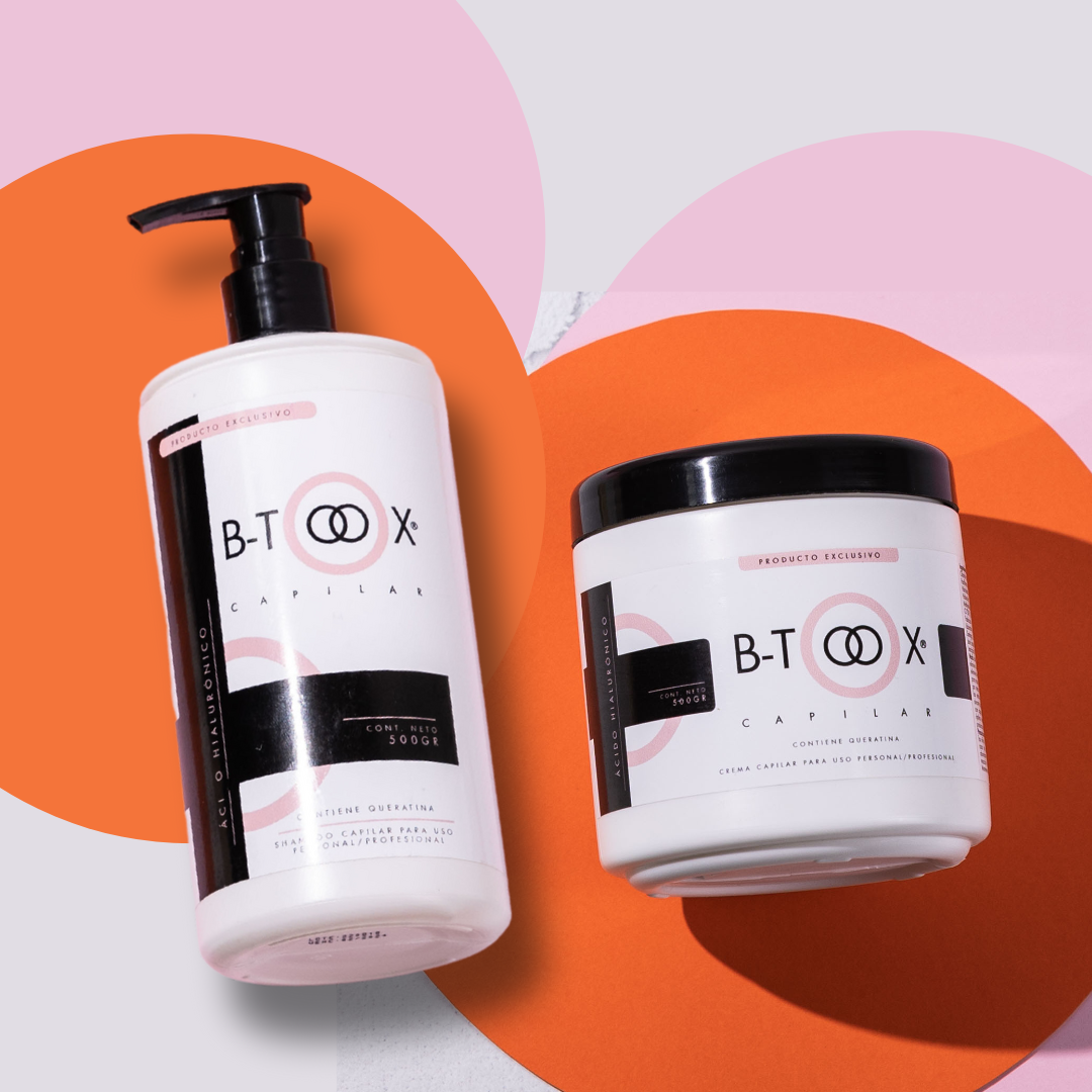 Set Reparación Cabello B-TOOX CAPILAR®: Shampoo + Crema Capilar con Ácido Hialurónico + Keratina